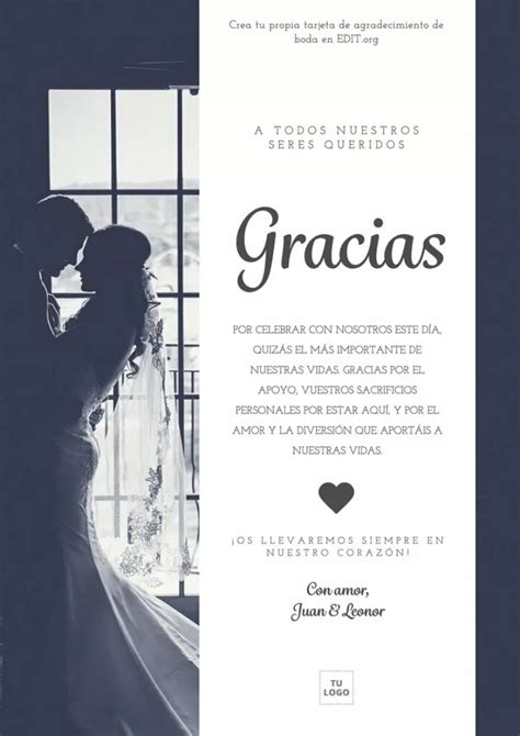 Crea Gratis Preciosas Tarjetas De Agradecimiento Para Bodas