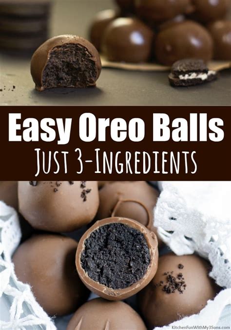 3 Ingredient Oreo Balls Kitchen Fun With My 3 Sons