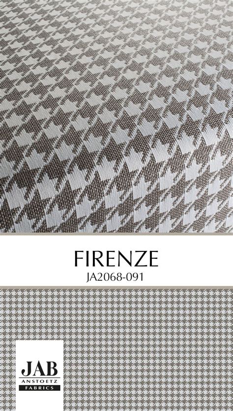 Firenze Ja2068 091 Upholstery Fabric Classic Houndstooth Pattern