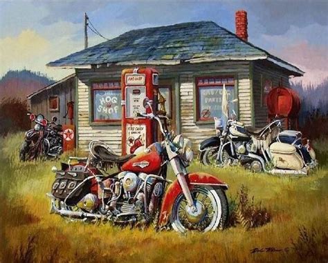 Harley Davidson Motorcycles Paint By Numbers Numeral Paint Kit