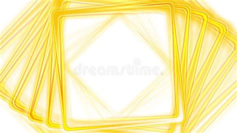 Bright Yellow Glossy Squares Abstract Swirl Shape Motion Background