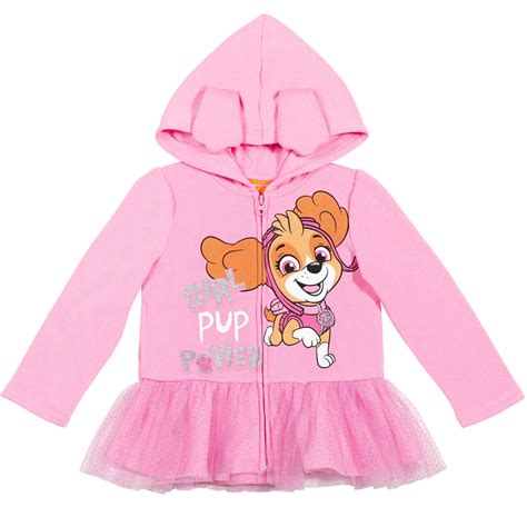 Paw Patrol Skye Little Girls Zip Up Costume Hoodie Infant To Big Kid