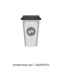 Vector Illustration Coffee Cup Flat Design Stock Vector Royalty Free