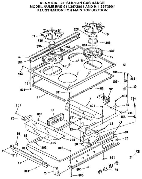 Kenmore Gas Range Parts Diagram Wiring Site Resource