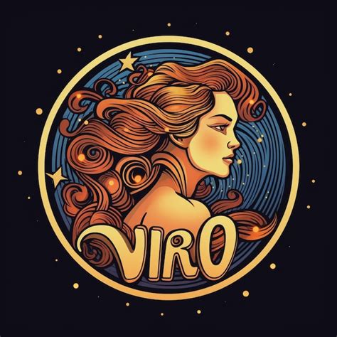 Premium Photo Zodiac Sign Virgo With A Womans Face And Stars