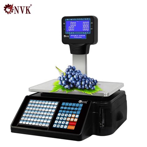 Nvk Commercial Label Printing Scale 30kg Barcode And Receipt Printing