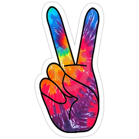 Tie Dye Peace Sign Stickers By Birch Trail Boutique Redbubble