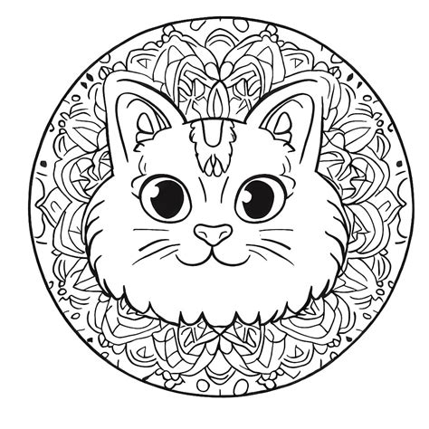 Coloriage Chat Mandala Imprimer Sur Coloriageenfant