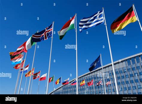 Nato member countries flags hi-res stock photography and images - Alamy