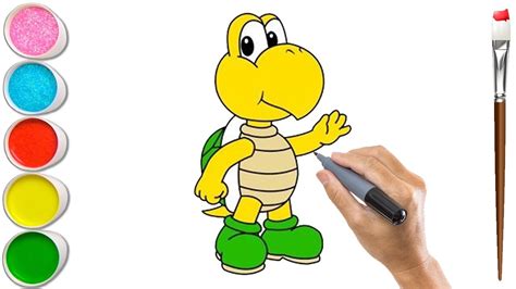 How To Draw Koopa Troopa From Super Mario Bros Mady Arts Youtube