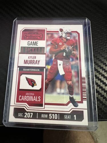 2023 Panini Contenders Red Game Ticket 3 Kyler Murray EBay