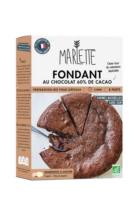 Pr Paration Pour Fondant Au Chocolat Bio Marlette G La Belle