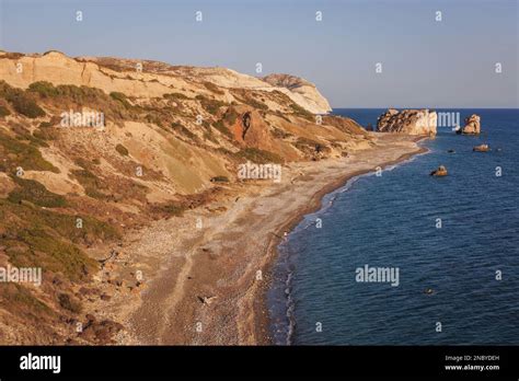 Aerial View With Petra Tou Romiou Rock Of The Roman Also Known As