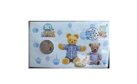 2016 Play School 50th Anniversary Big Ted 50c Coloured Pnc Pocket