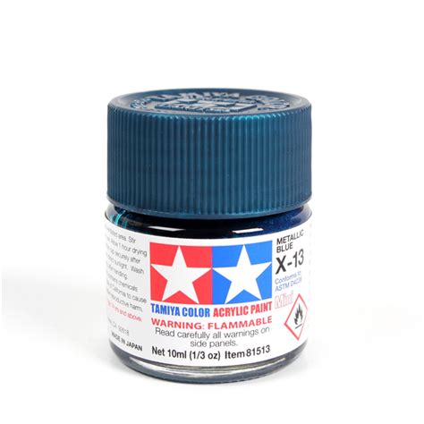 Buy The Tamiya X 13 Acrylic Mini Paint Metallic Blue 10ml Tamiya