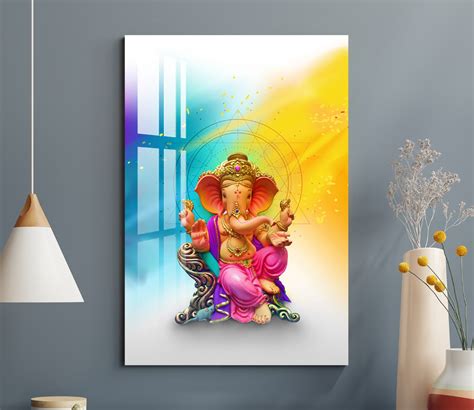 Buy Ganpati Bappa Acrylic Wall Art Online in India at Best Price ...