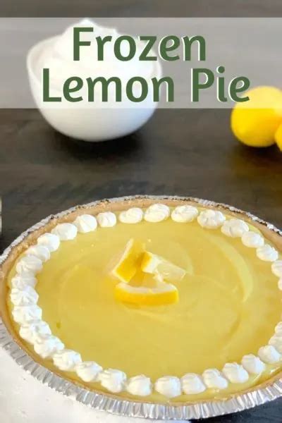 4-Ingredient Frozen Lemon Pie Recipe That's Sweet & Tart