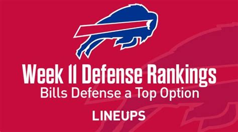 Week 11 NFL Defense (DEF) Fantasy Football Rankings: Stats & Projections