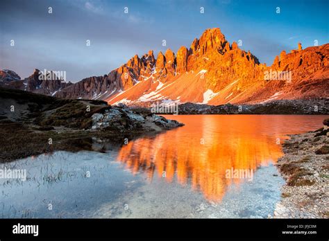 Sunrise at piani lakes with paterno mount hi-res stock photography and ...