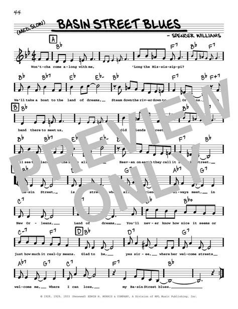 Spencer Williams Basin Street Blues Arr Robert Rawlins Sheet Music