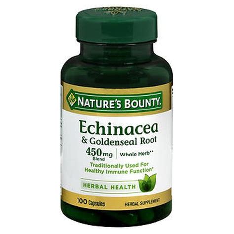 Buy Nature S Bounty Echinacea And Goldenseal Root Capsules 100 Caps By Nature S Bounty Herbspro