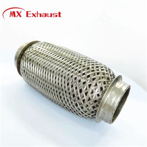 Stainless Steel Flexible Exhaust Pipeflexible Soft Connection With Outer Braid Interlock Layer