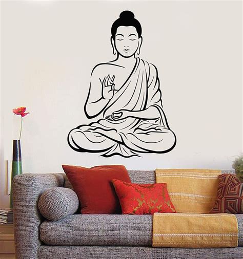 Wallstickers4you Large Vinyl Wall Decal Buddha Meditation Room Yoga