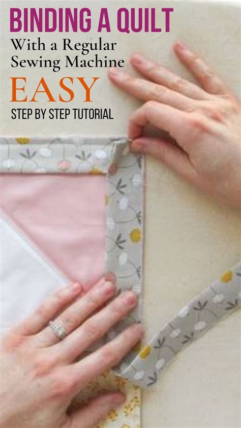 How To Bind A Quilt By Machine Machine Binding A Quilt Quilt Binding Tutorial Sewing Binding