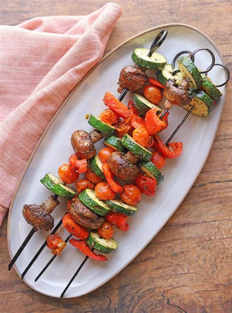 Grilled Vegetable Skewers With Herb Marinade Cadry S Kitchen