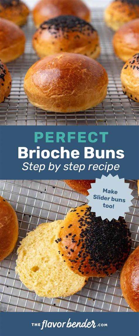 Easy Brioche Buns Recipe Soft Light Burger Buns The Flavor Bender