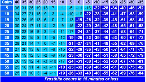 Wind Chill Formula Calculator