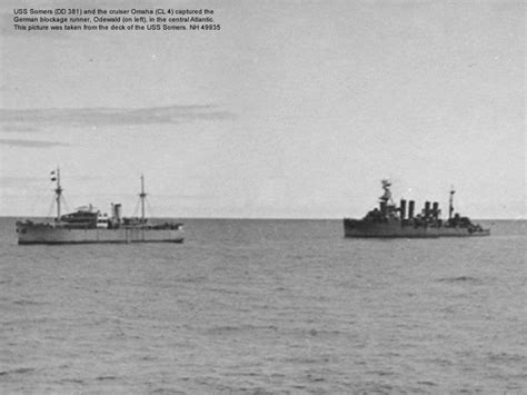 Nov 6 1941 Uss Somers Dd 381 And The Cruiser Uss Omaha Cl 4