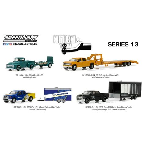 GREENLIGHT 1:64 HITCH & TOW SERIES 13 ASSORTMENT SET OF 4 32130 ...