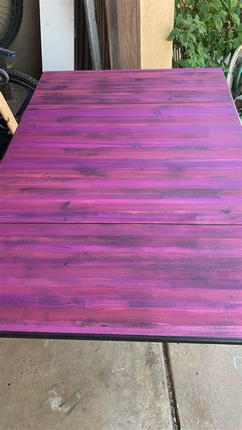 Srmartdesign Miniwax Colored Stains Variegated Stained Table Purple Wood Stain Staining Wood