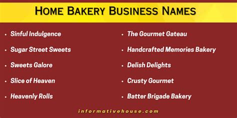 499 The Most Catchy Bakery Business Names Ideas Informative House