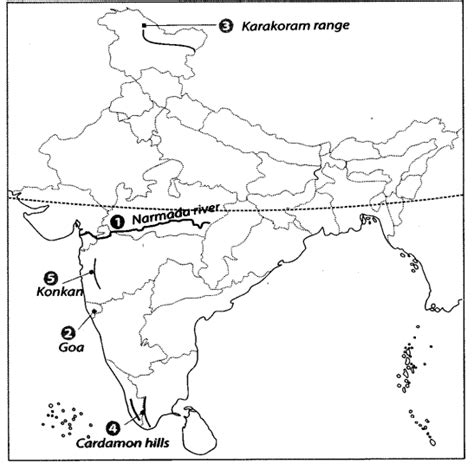 Class 9 Geography Map Work Chapter 2 Physical Features Of India Learn Cbse