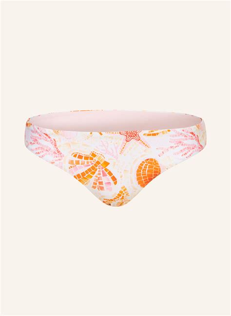 SEAFOLLY Panty Bikini Hose LA MER In Weiss Orange Rosa