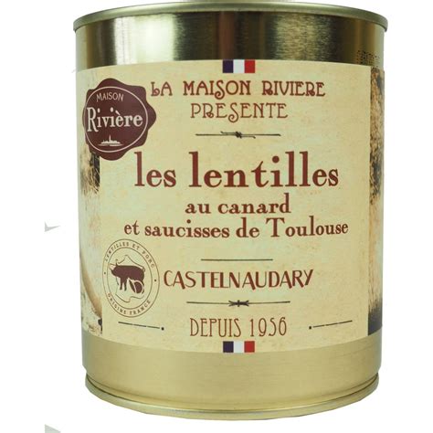 Maison Riviere Lentilles Au Canard Et Saucisses De Toulouse G Pas