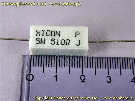 Résistance: 510 Ohm / 5W - POWER RESISTANCES FIL METALLIQUE WOUND CEMENT 5%