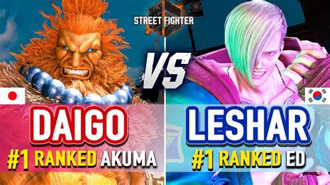 SF6 Daigo 1 Ranked Akuma Vs LeShar 1 Ranked Ed SF6 High Level