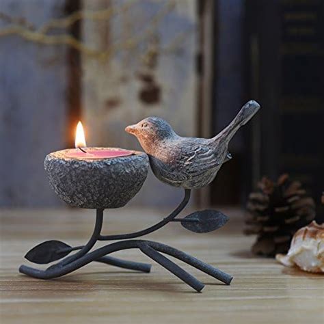 Rmdusk Cast Iron Bird Tea Light Holder Bird Candle Holder Tealight Candle Holder