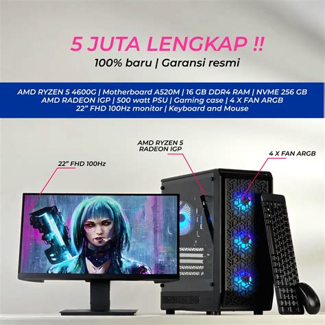paket pc gaming lengkap  juta quadra computer