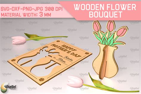 Greeting Card Laser Flower Bouquet Svg Graphic By Digital Idea · Creative Fabrica