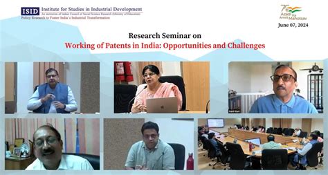 Research Seminar On Working Of Patents In India Opportunities And