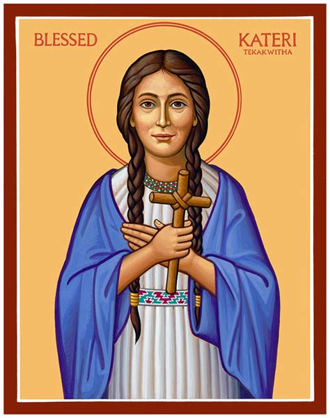 Hand Painted Original Icons St Kateri Tekakwitha Monastery Icons