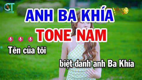 Karaoke Anh Ba Khía Tone Nam G m Nhạc Sống Cha Cha Karaoke Tuấn