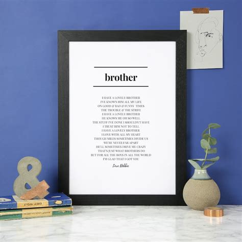 Funny Brother poem print Brother Gift Big Brother Gifts | Etsy