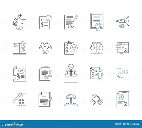 Legal Department Outline Icons Collection Lawyer Attorney Litigation