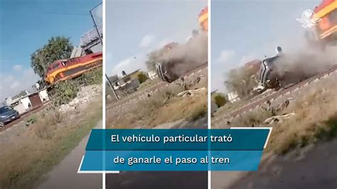 Tren Embiste Y Arrastra Camioneta En Tula Hidalgo YouTube