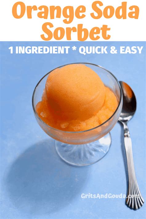 Easy Orange Soda Sorbet 1 Ingredient Frozen Desserts Dairy Free